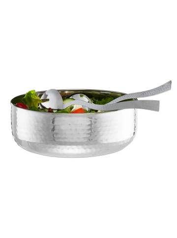 relaxdays Salatschüssel Set 3 teilig in Silber