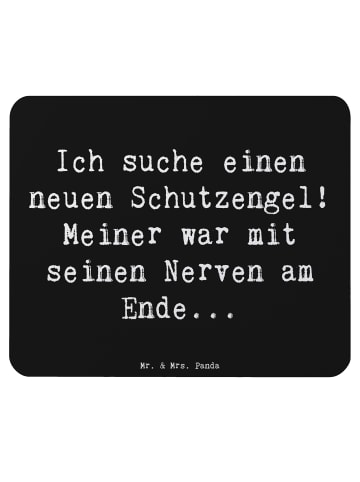 Mr. & Mrs. Panda Mousematte Spruch Neuer Schutz mit Spruch in Schwarz