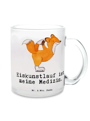 Mr. & Mrs. Panda Teetasse Fuchs Eiskunstläufer mit Spruch in Transparent