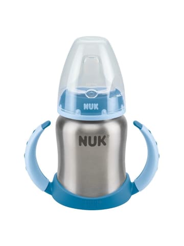 NUK Trinklern-Flasche Learner Cup Edelstahl 125 ml - Blau in blau
