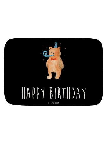 Mr. & Mrs. Panda Badteppich Bär Geburtstag mit Spruch in Schwarz