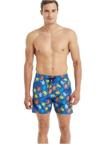 BLACKSPADE Fits perfect Badeshorts Summer Prints mit kurzem Bein in Turtle Print