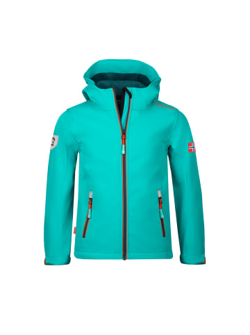 Trollkids Softshelljacke "Trollfjord" in Blaugrün/Mystikblau