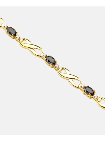 Diamant L'éternel Armband aus 375 Gelbgold mit Diamant mit Saphir