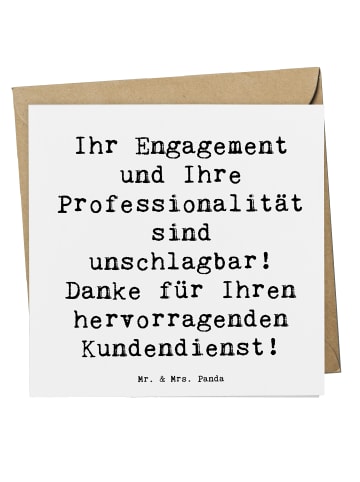 Mr. & Mrs. Panda Grußkarte Spruch Kundendienstmitarbeiter Held m... in Weiß