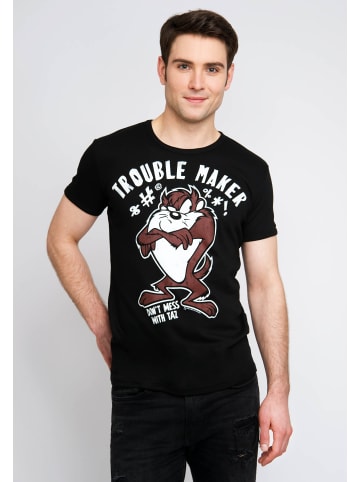 Logoshirt T-Shirt Looney Tunes - Taz - Trouble Maker in schwarz