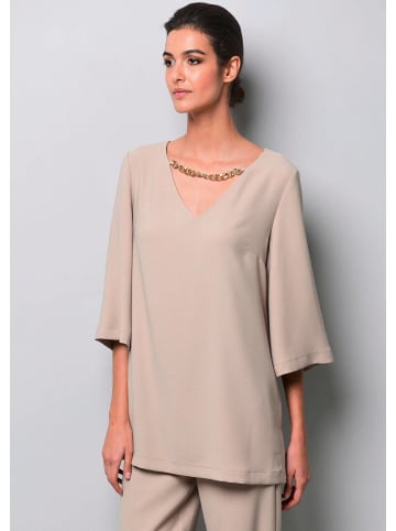 Alba Moda Tunika mit Kettendetail am Ausschnitt in zimt