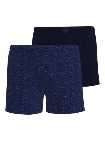 CECEBA Boxershort 2Er Pack Granada in blau-dunkel-Allover