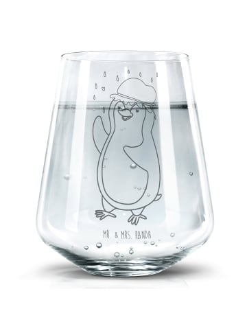 Mr. & Mrs. Panda Trinkbecher Pinguin Duschen ohne Spruch in Transparent
