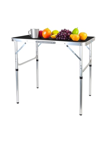 relaxdays Campingtisch in Schwarz - (B)75 x (H)70 x (T)55 cm