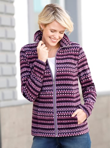 Sieh an! Fleece-Jacke in violett-traube-bedruckt