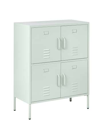 Beliani Büroschränke HOLBECK in Grün - (W) 80 x (H) 101 x (L) 40 cm