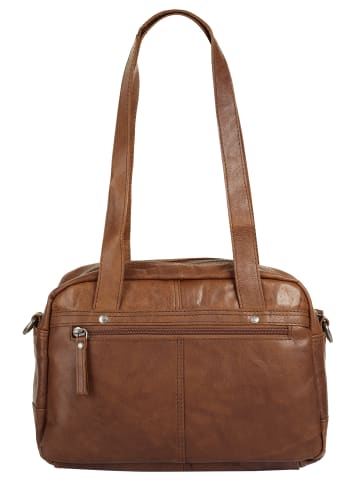 SPIKES & SPARROW Handtasche echt Leder in cognac