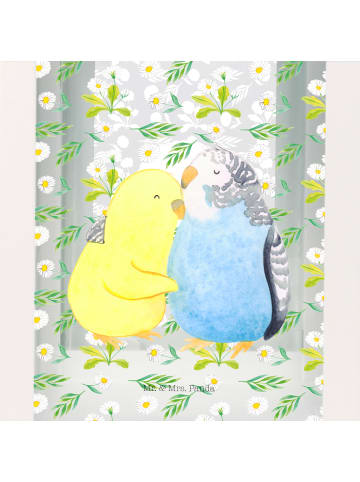 Mr. & Mrs. Panda Laterne Wellensittich Liebe ohne Spruch in Transparent