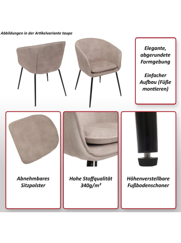 MCW 6er-Set Esszimmerstuhl O28, Taupe