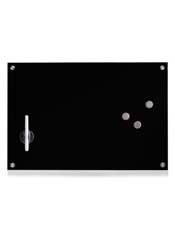 Zeller Memoboard aus Glas in Schwarz, (B) 40 x (L) 60 cm