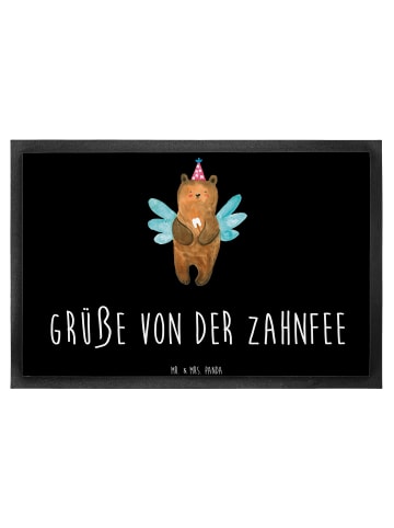 Mr. & Mrs. Panda Fußmatte Bär Zahnfee mit Spruch in Schwarz