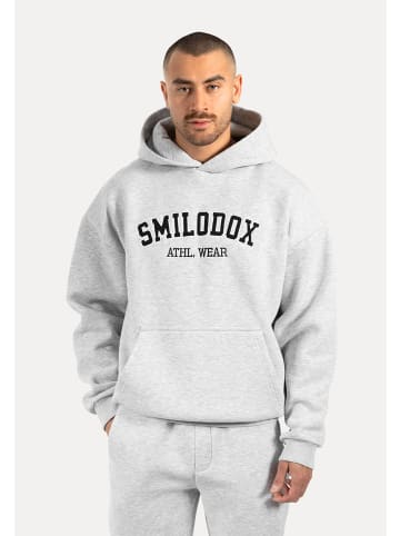 SMILODOX Hoodie Kayson in Grau Melange