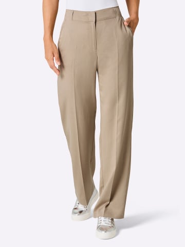 creation L Lyocell-Leinen-Hose in beige