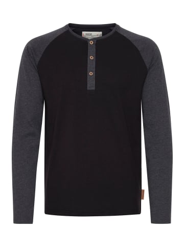 INDICODE Rundhalsshirt IDWinston 40-131MM Longsleeve im Baseball-Look in Schwarz