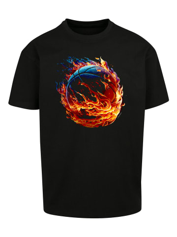 F4NT4STIC T-Shirt Basketball On Fire Sport OVERSIZE TEE in schwarz