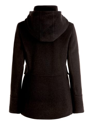 Gil Bret Wolljacke mit Kapuze in Dark Brown Melange