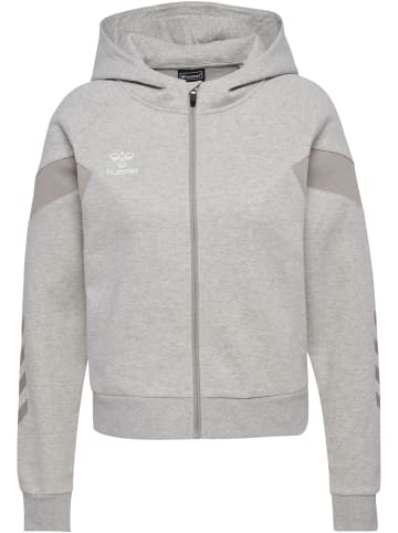 Hummel Hoodie Mit Reißverschluss Hmltravel Zip Hoodie Woman in LIGHT GREY MELANGE