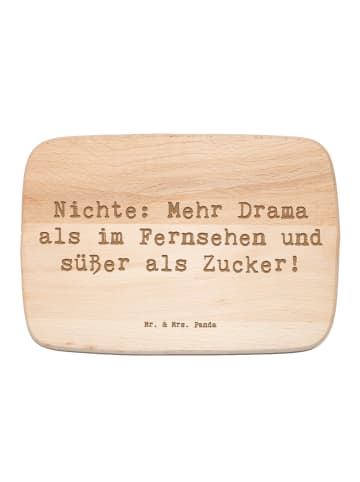 Mr. & Mrs. Panda Schneidbrett Spruch Nichte Freude mit Spruch in Transparent