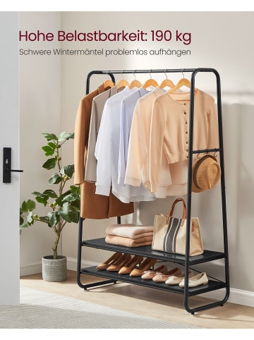 VASAGLE Kleiderständer in ebenholzschwarz-mattschwarz - (B)100 x (H)160 x (T)45 cm