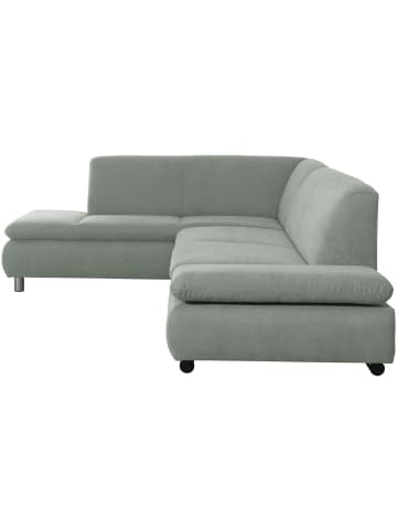 58 aufm Kessel ECKSOFA mit Ottomane links Kaye Flachgewebe hellgrün