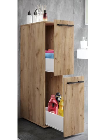 VCM  Holz Badmöbel Nischenschrank Schublade Sadilo L in Honig-Eiche