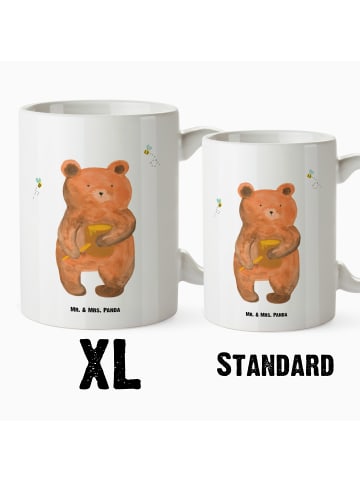 Mr. & Mrs. Panda Haferl Bär Honig ohne Spruch in Weiß