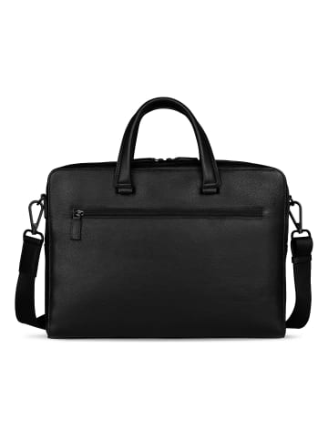 Bugatti Black Aktentasche Leder 39 cm Laptopfach schwarz