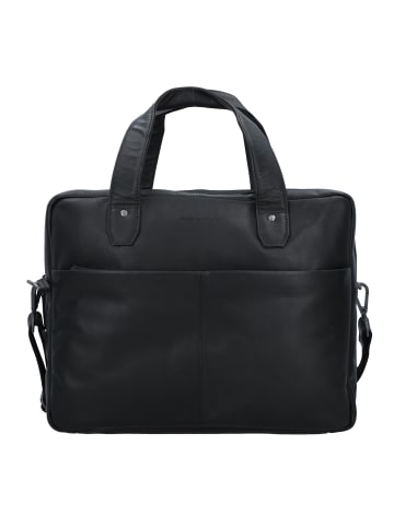 Greenburry Fiorentina Aktentasche Leder 37 cm Laptopfach in black