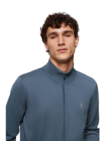 Polo Club Cardigan in Denim Blau