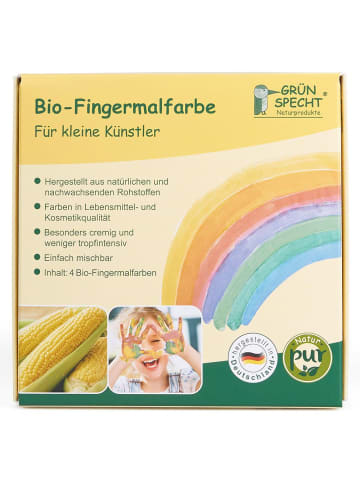Grünspecht Bio-Finger-Malfarbe in bunt