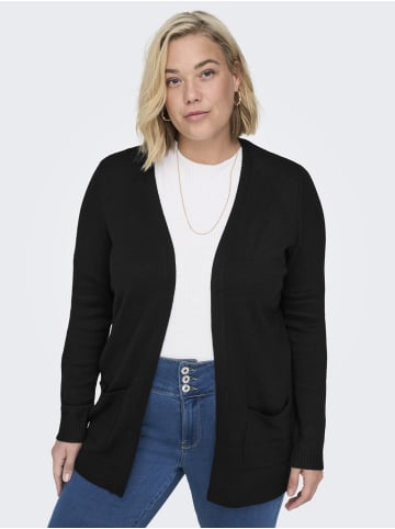 ONLY Carmakoma Strickjacke mit Taschen Plus Size Übergrößen Cardigan CARESLY in Schwarz