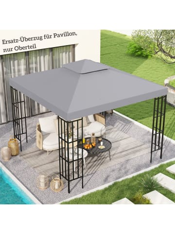 Outsunny Pavillon Ersatzdach 300L x 300B m Hellgrau