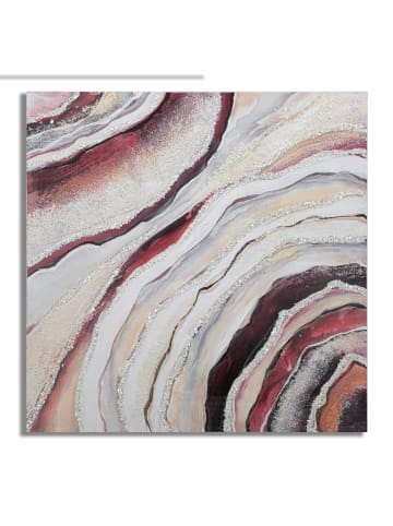 Mauro Ferretti Abstraktes, mehrfarbiges Leinwandgemälde, 80 x 2,8 x 80 cm