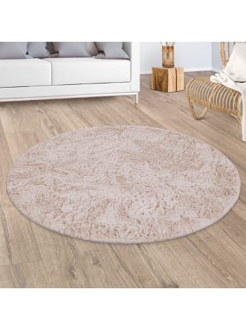 KADIMA DESIGN Hochflor Teppich Shaggy waschbar Unifarben Schlafzimmer in Creme