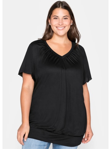 sheego T-Shirt in schwarz