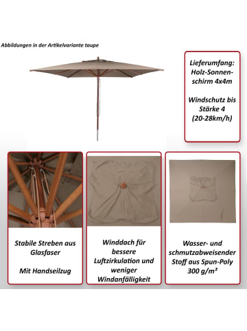 MCW Gastro Holz-Sonnenschirm C57b, Bordeaux