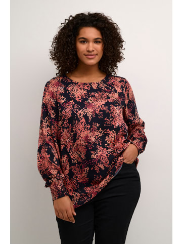 KAFFE curve Langarm-Bluse KCjeanetta Regular fit in Black / Red Tones Berry