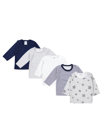 TupTam Baby Jungen Langarmshirt 5er Set in grau