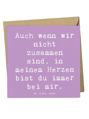 Mr. & Mrs. Panda Grußkarte Spruch Trennung von den Eltern mit Sp... in Lavendeltraum
