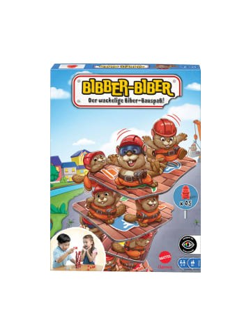 Mattel Brettspiel Geschicklichkeit Bibber-Biber, ab 3 Jahre