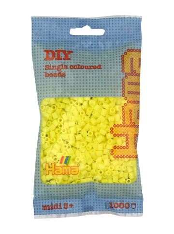 Hama Beutel mit 1000 Midi-Bügelperlen pastellgelb - ab 5 Jahren