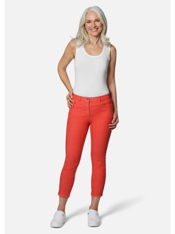 GOLDNER 7/8-Jeanshose Schmale Stretchhose BELLA in hagebutte
