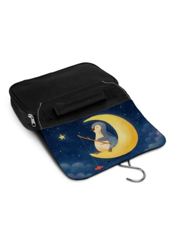 Mr. & Mrs. Panda Kosmetiktasche Pinguin Mond Design ohne Spruch in Weiß