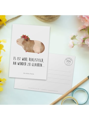 Mr. & Mrs. Panda Grußkarte Meerschweinchen Weisheit mit Spruch in Weiß